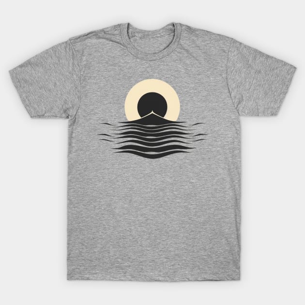 Minimalist marine eclipse T-Shirt by Micapox